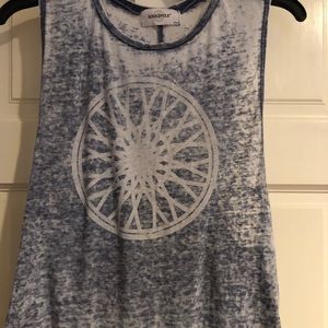SoulCycle Blue and White Tank top